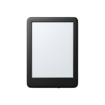 Black electronic ebook reader device with blank screen