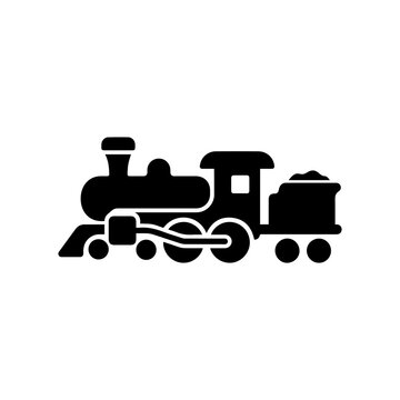 Steam Locomotive Minimalist Flat Design Representing Railway Travel And Classic Transportation Vector illustration