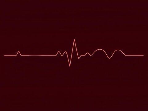 Simple heartbeat line graph with peaks and troughs, line graph, beat