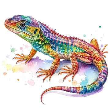 lagartija lizard on a white background