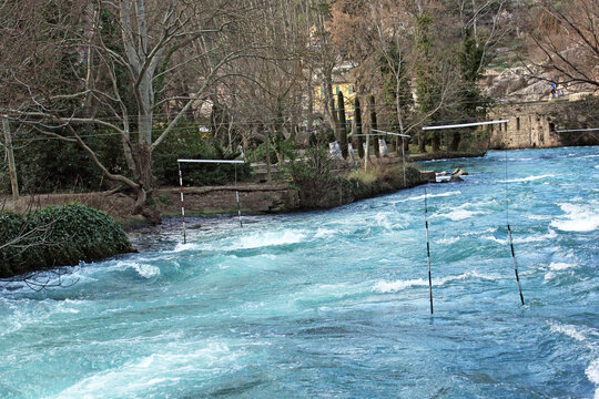 Parcours pour une course de cano&eacute;