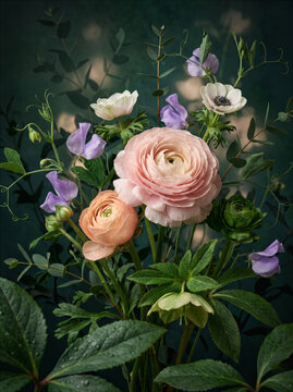 Ranunculus and Anemone Arrangement