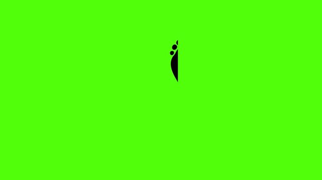 Animated Human Barefoot Footprints Appearing Randomly on Green Screen