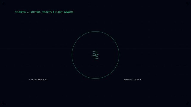 Aerospace Orbital Satellite Tracking and Telemetry HUD Screen with Futuristic UI Elements