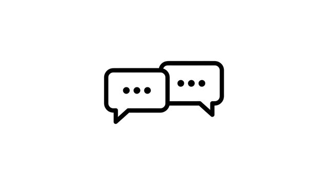 Chat bubbles signify digital communication and messaging between two parties in a modern environment.