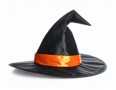 halloween witch hat isolated on white