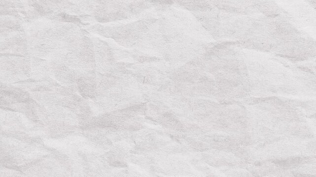 Minimal white paper texture background with subtle crumpled surface details and soft neutral tones. A clean and versatile backdrop for presentations, typography, product displays, transitions,