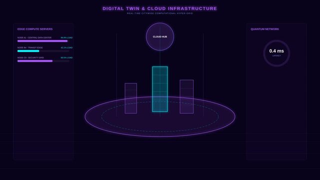 Digital Twin and Cloud Infrastructure Interface for Real Time Computational Hyper Grid Monitoring