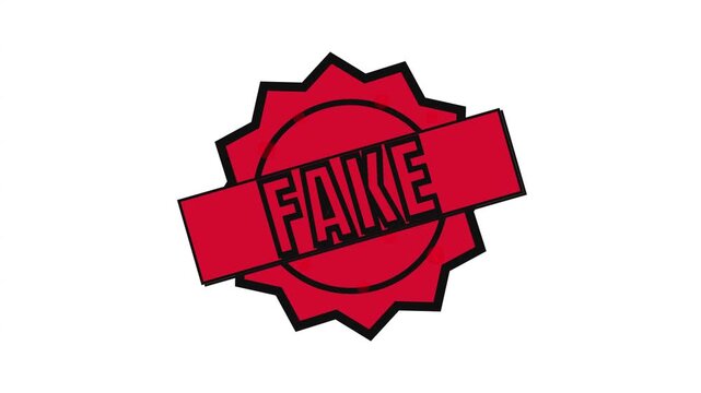 Red fake stamp icons arranged in horizontal row on white background
