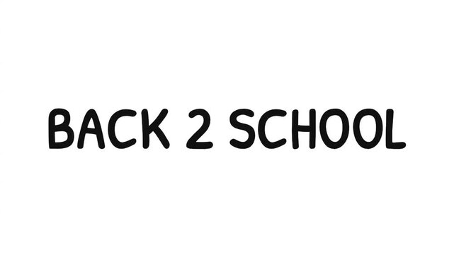 Back to school text graphic animated sequence design elements