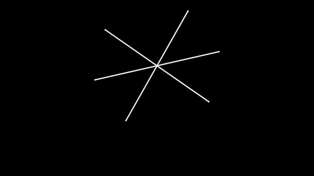 Rotating geometric asterisk symbols seamless motion graphics animation