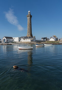 Phare d Eckm&uuml;hl in the french city of Saint-Pierre