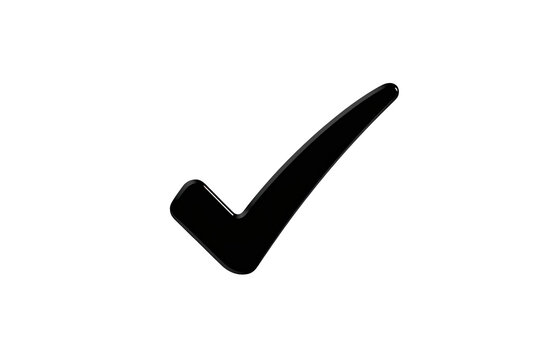 Bold black check mark symbol