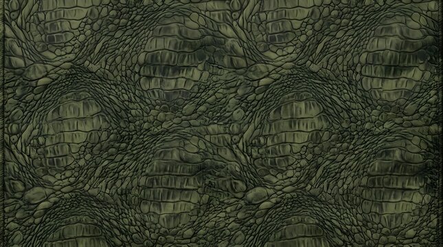 dark green crocodile leather texture close up detailed pattern