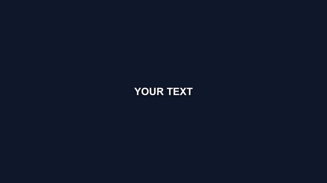 Centered white text reading 'YOUR TEXT' on a dark navy background, simple and minimal with no other visible elements.