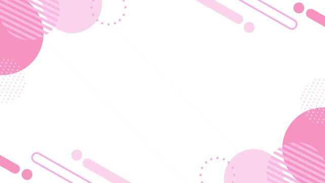 cute pop style background frame featuring colorful Memphis style geometric patterns in pastel colors
