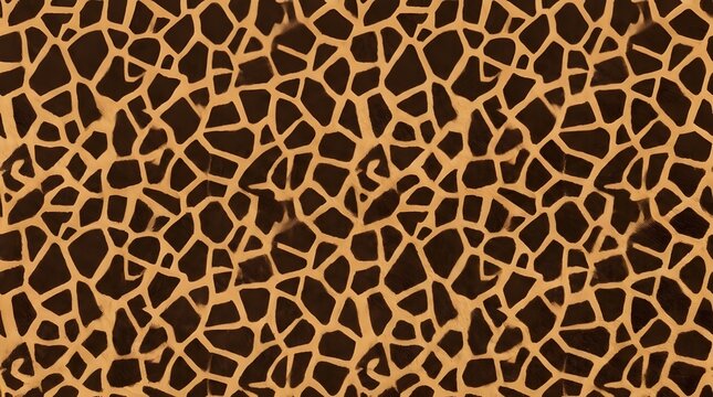 giraffe skin pattern seamless brown and black organic shapes texture background