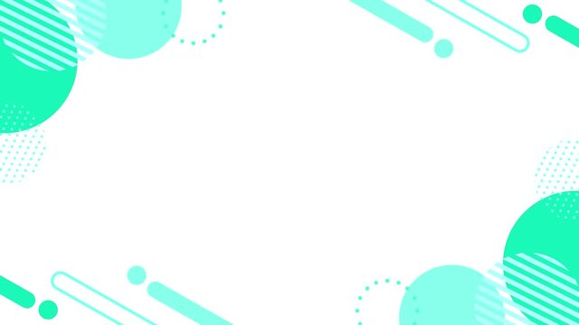 cute pop style background frame featuring colorful Memphis style geometric patterns in pastel colors