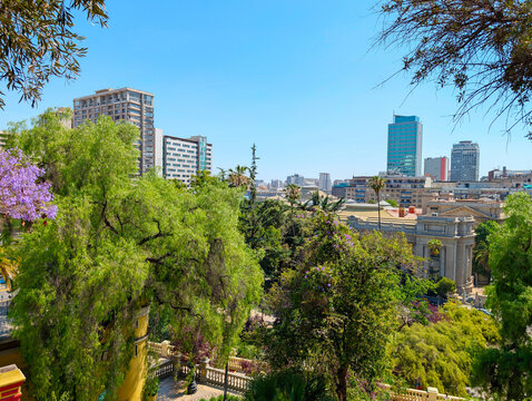 Cityscape residential buildings Santiago Chile