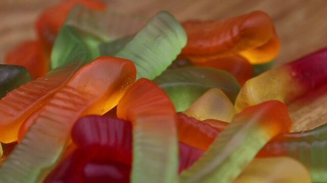 Gelatinous Worms Rotating Slowly
