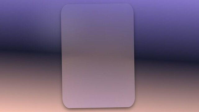 Transparent vertical rectangle with rounded corners centered on a gradient background of purple, blue, and beige shades. Soft lighting and smooth color transitions are visible.