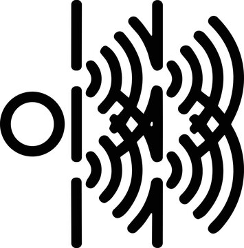 Wave Interference Pattern: Double Slit Experiment, Physics Concept, Abstract Science