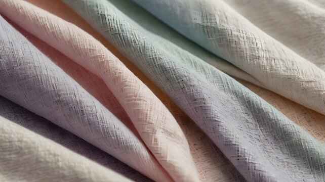 Soft White and Beige Natural Fabric Texture Close Up
