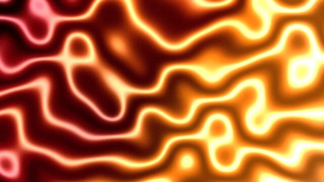 Flowing fiery waves of molten lava with glowing orange and red patterns in motion