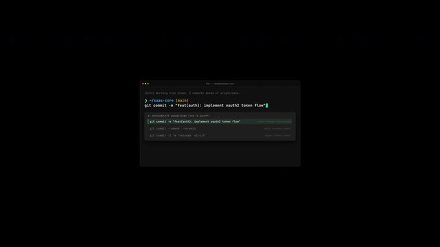 Modern Terminal Command Prompt with AI Autocomplete Transparent Overlay