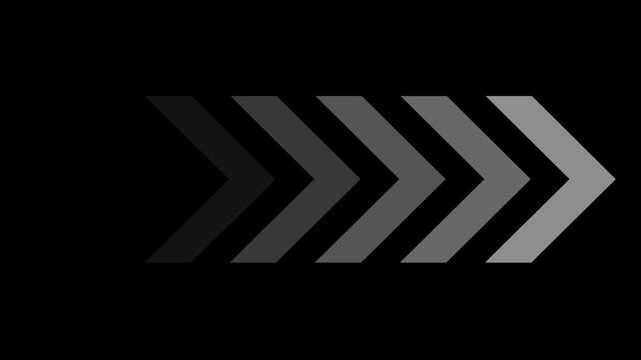 Right-directional arrow loop animation. Abstract directional arrow loading bar animation. Right-Pointing Arrow Animation