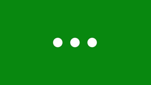 3 loading dots sign. Animated Loading dot animation, Loading is indicated by a dot. Typing loading dots on transparent background. 4k