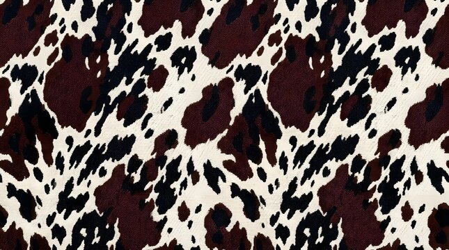 textured leopard print pattern in black dark brown and white colors closeup