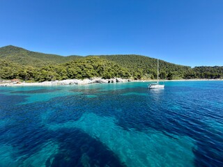 Turquoise sea water of skopelos island, Sporadi, Greece  © Soldo76
