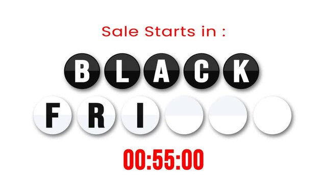 black friday flip page motion and time animations for promotional tools purposes