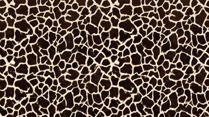Fototapeta premium abstract giraffe pattern brown and cream irregular shapes seamless background design