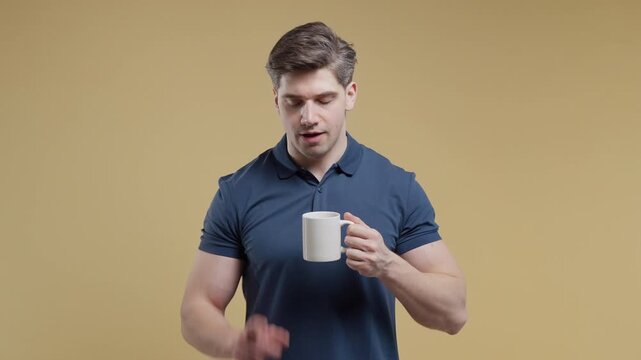 Serious Adult Man Shaking Head No With Disapproving Expression, Male Rejecting An Idea Or Proposal, Showing Refusal, Disagreement, Negative Response And Objection
