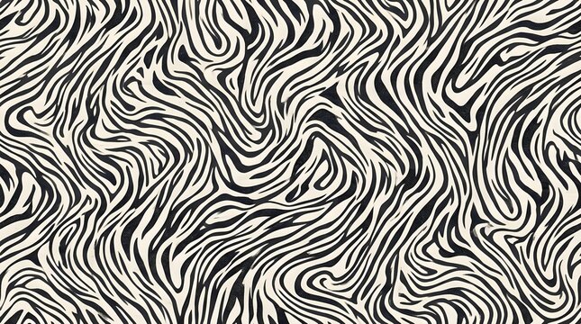 abstract black and white zebra stripes pattern textile design seamless background