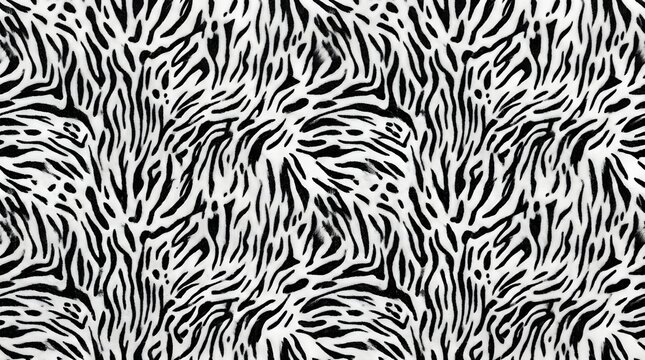 black and white abstract zebra print pattern seamless background wavy shapes dynamic design