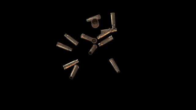 Bullet Shells hitting ground overhead view