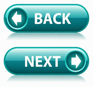 Modern back and next navigation buttons with arrow icons