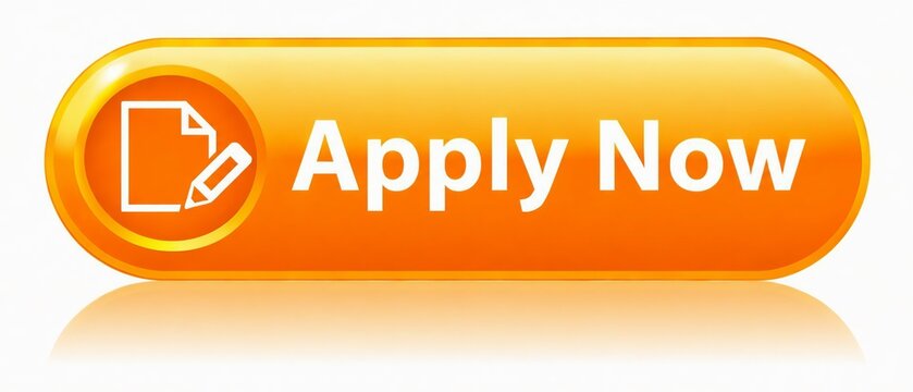 Bright orange apply now button with document and pencil icon