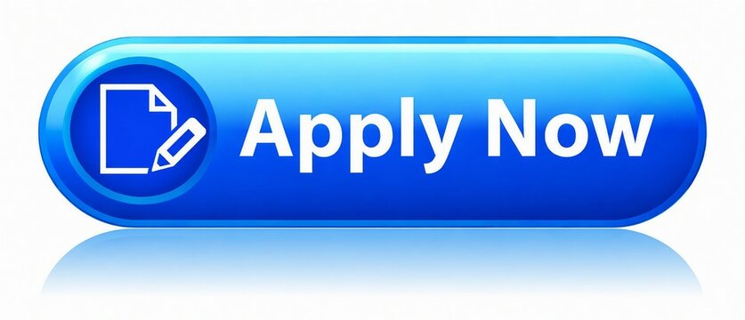 Modern apply now button with document icon for website and marketing use