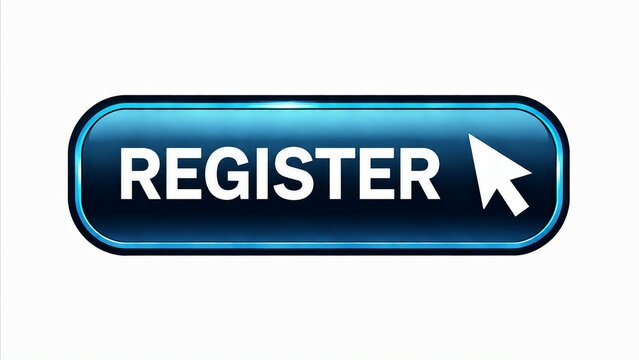 Modern register button with white cursor arrow pointing