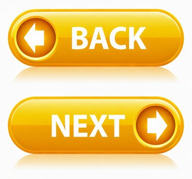 Bright yellow back and next navigation buttons with arrow icons