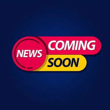 Bright coming soon news banner with modern design