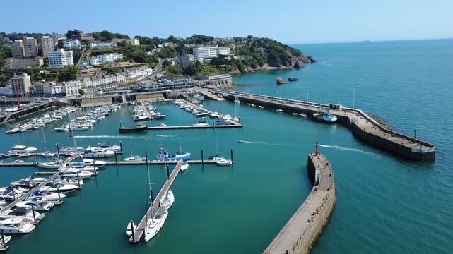 Boats Moored at Torquay Harbour, Devon