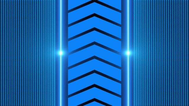 Vertical blue arrow motion background with neon lines and detailed dotted grid texture technology abstract pattern data future technology abstract pattern data future