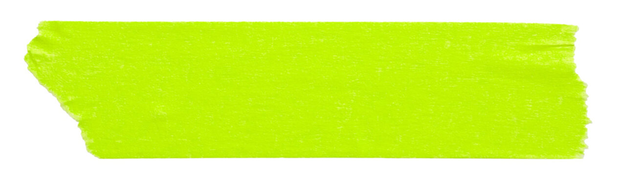 Green adhesive paper tape isolated on white background