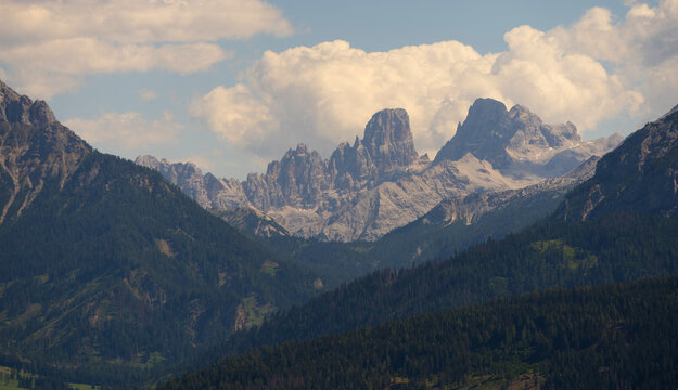 Mountain landscape in the Alps near Panchina di Adriana, Dolomites, Italy