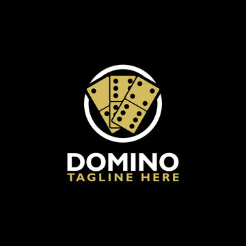 Domino logo icon isolated on black background